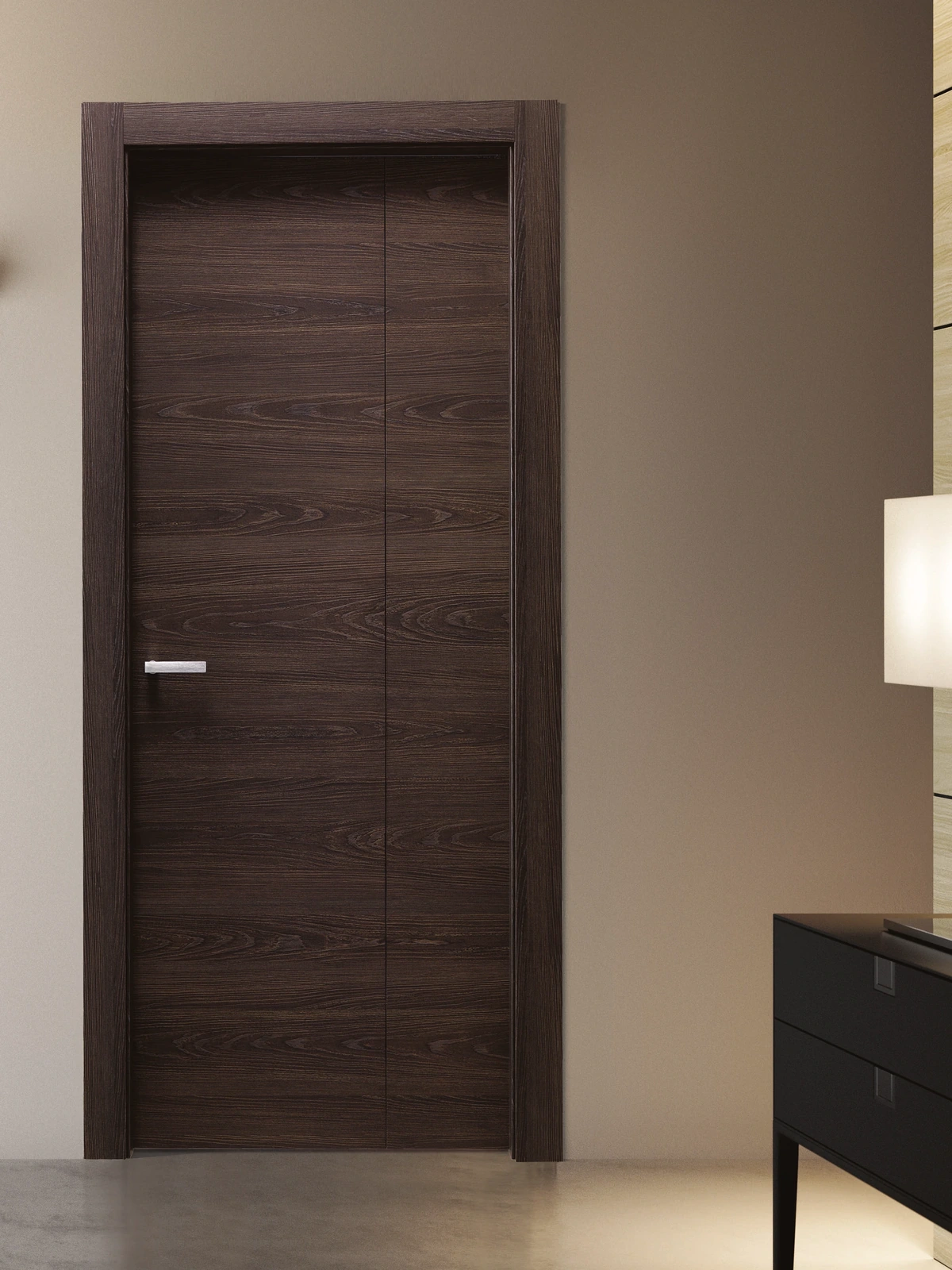 Bertolotto Materik 111M: complete dark wood-effect door