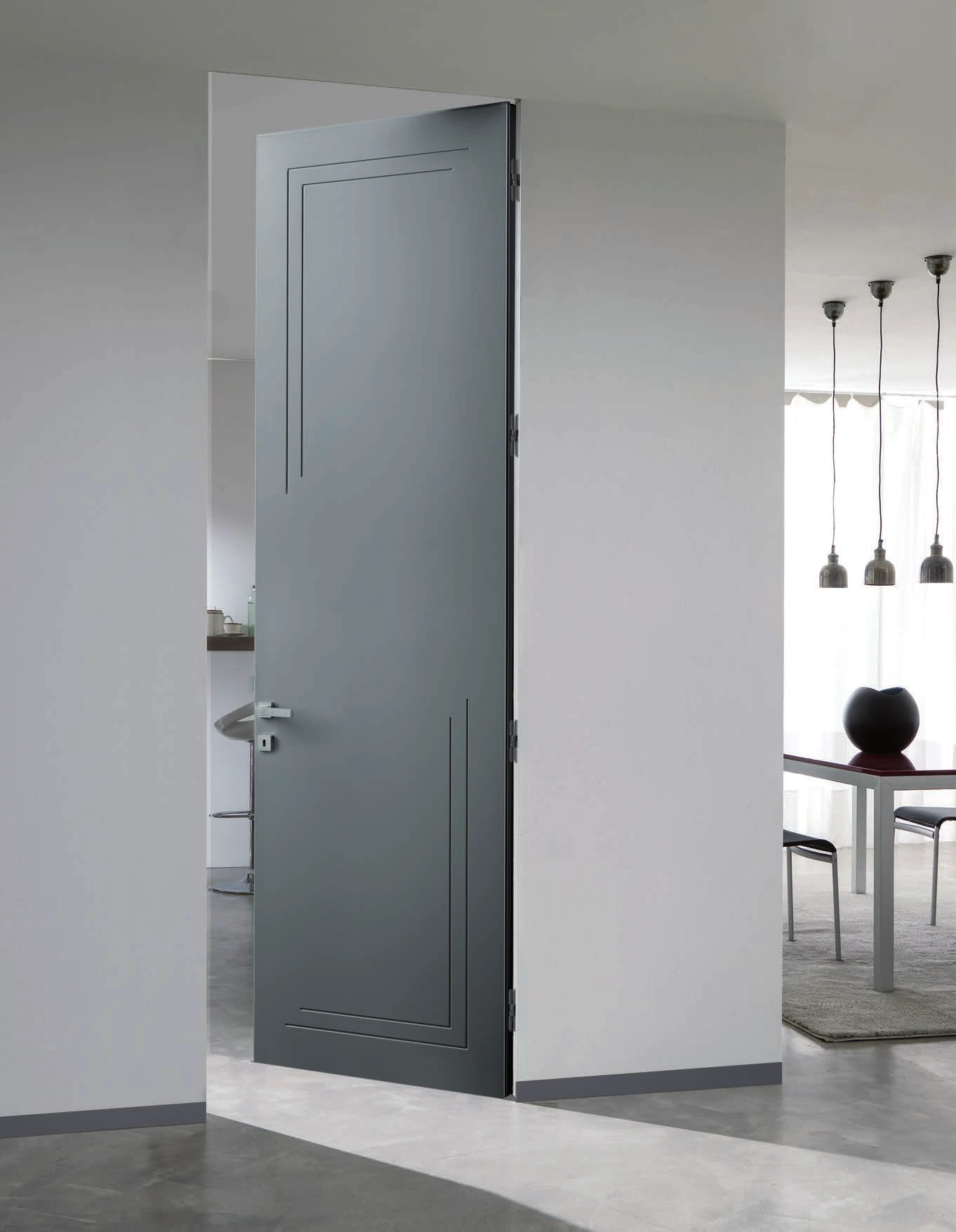 Bertolotto Panto Incise: grey incised door open