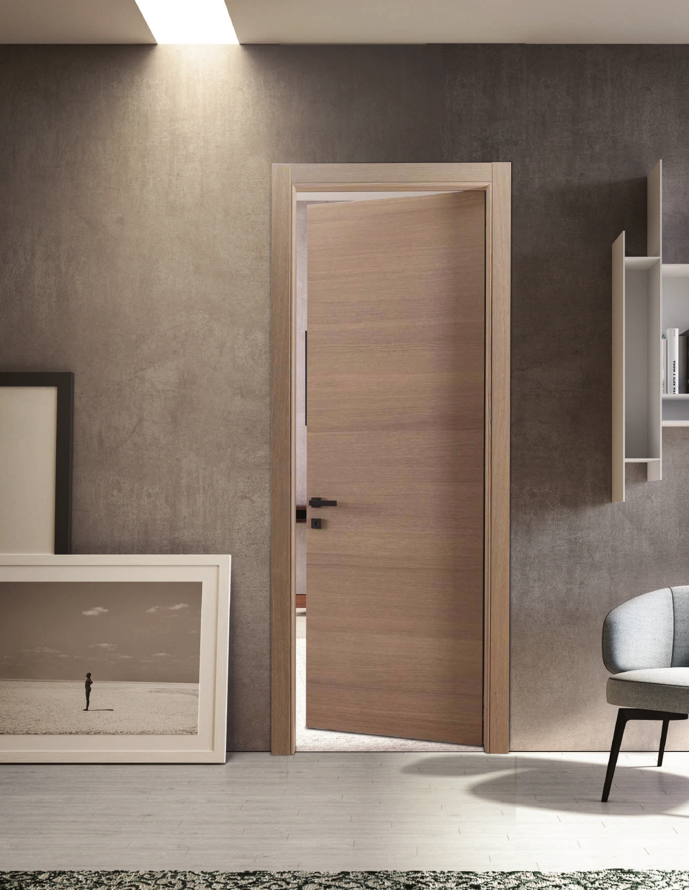 Bertolotto Doga Hori: complete warm veneer door with frame