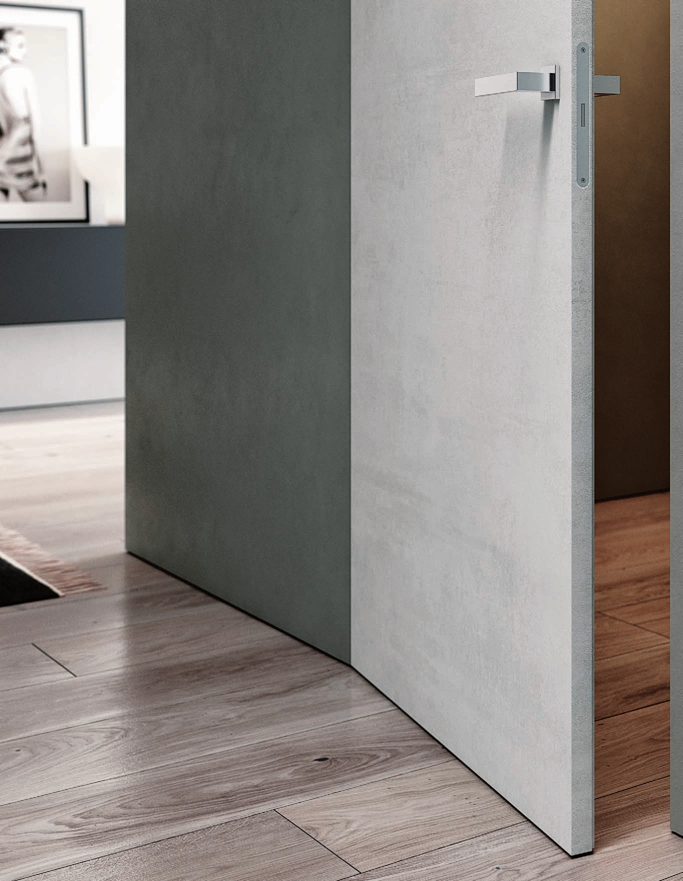 Bertolotto Materik 111M: mineral-effect door edge and handle