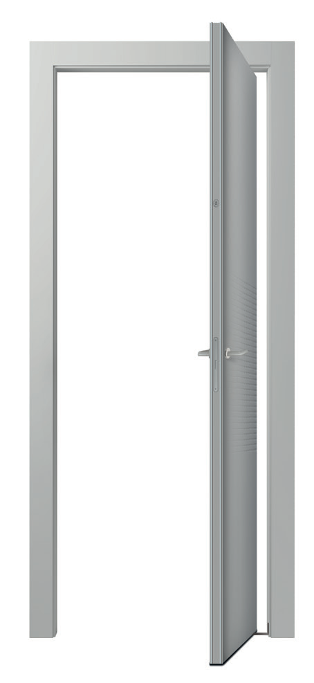Bidirectional pivot illustrated with a Millepunti door