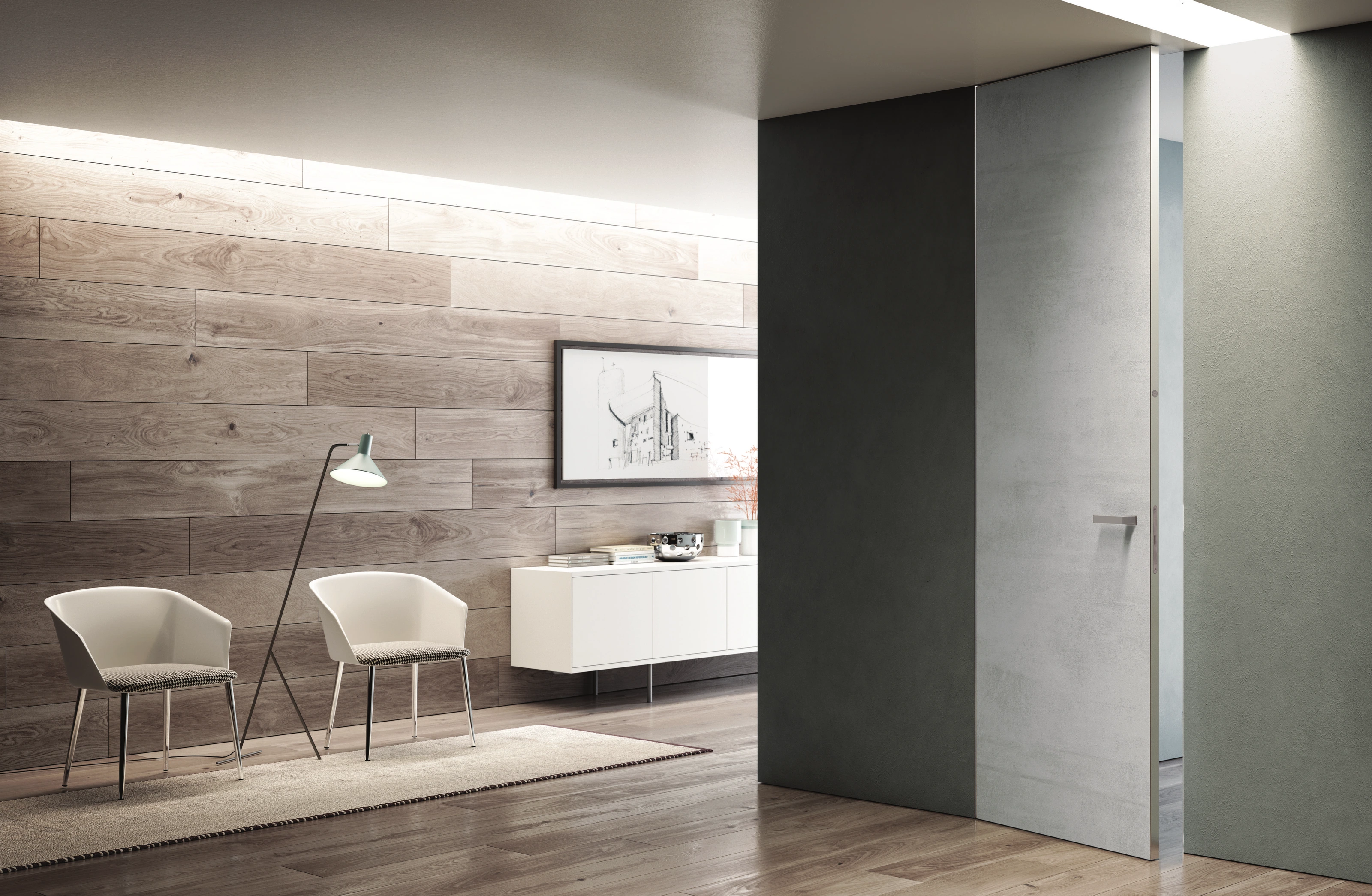 Bertolotto Materik 111M: light mineral-effect door opening