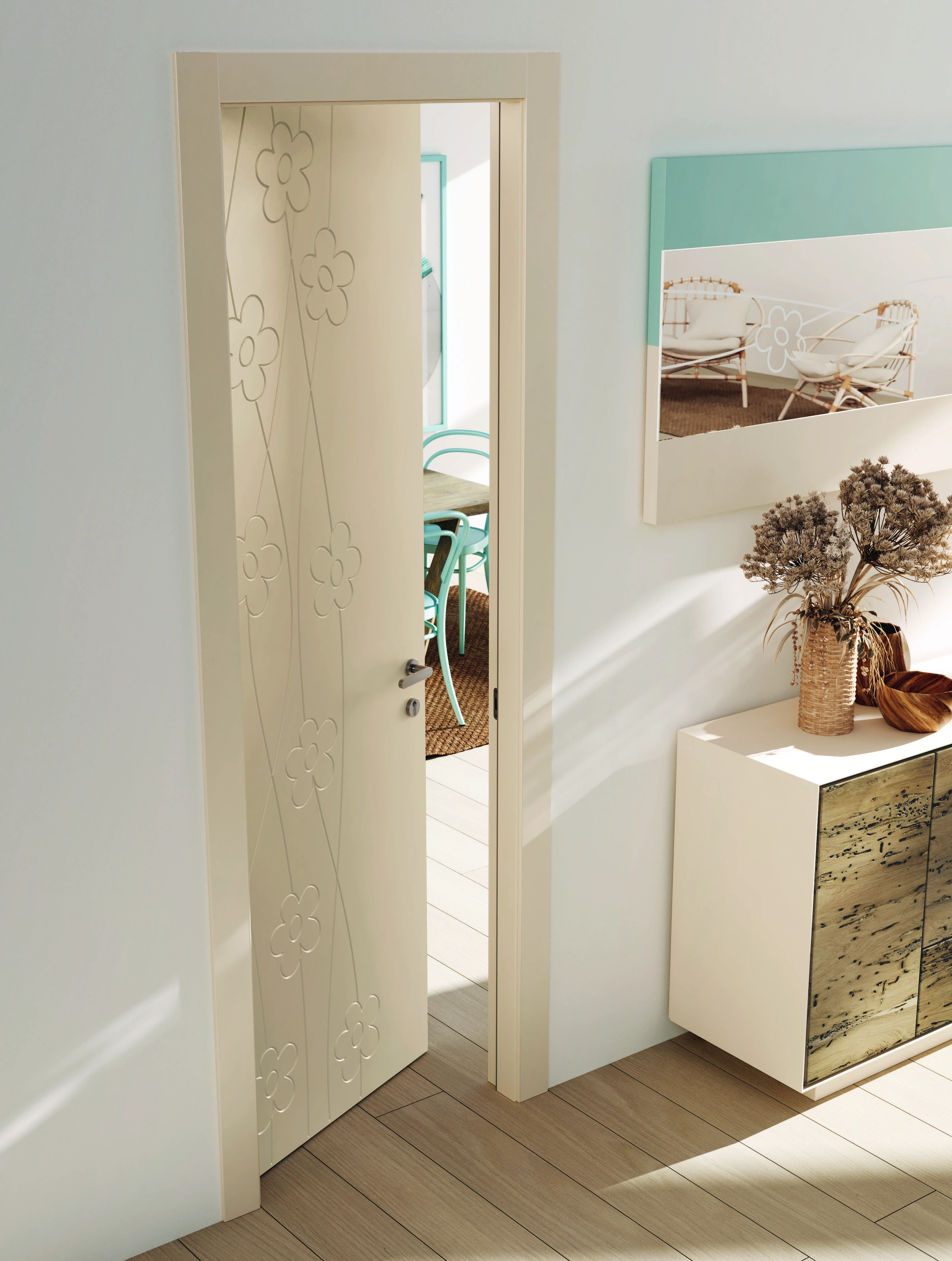 Bertolotto Natura: open botanical-pattern door