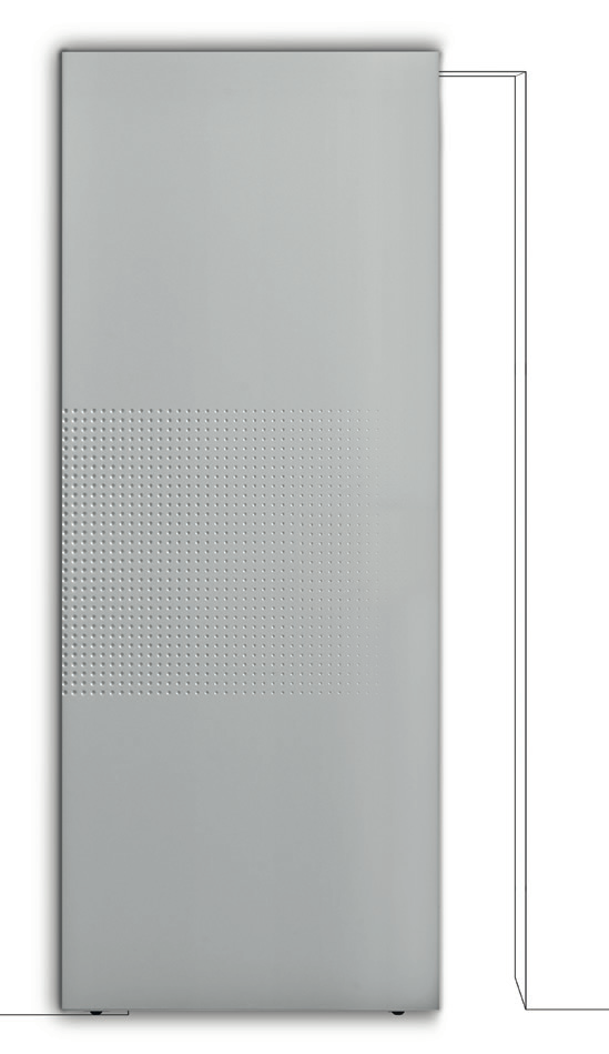 Wall sliding with a concealed track illustrated with a Millepunti door