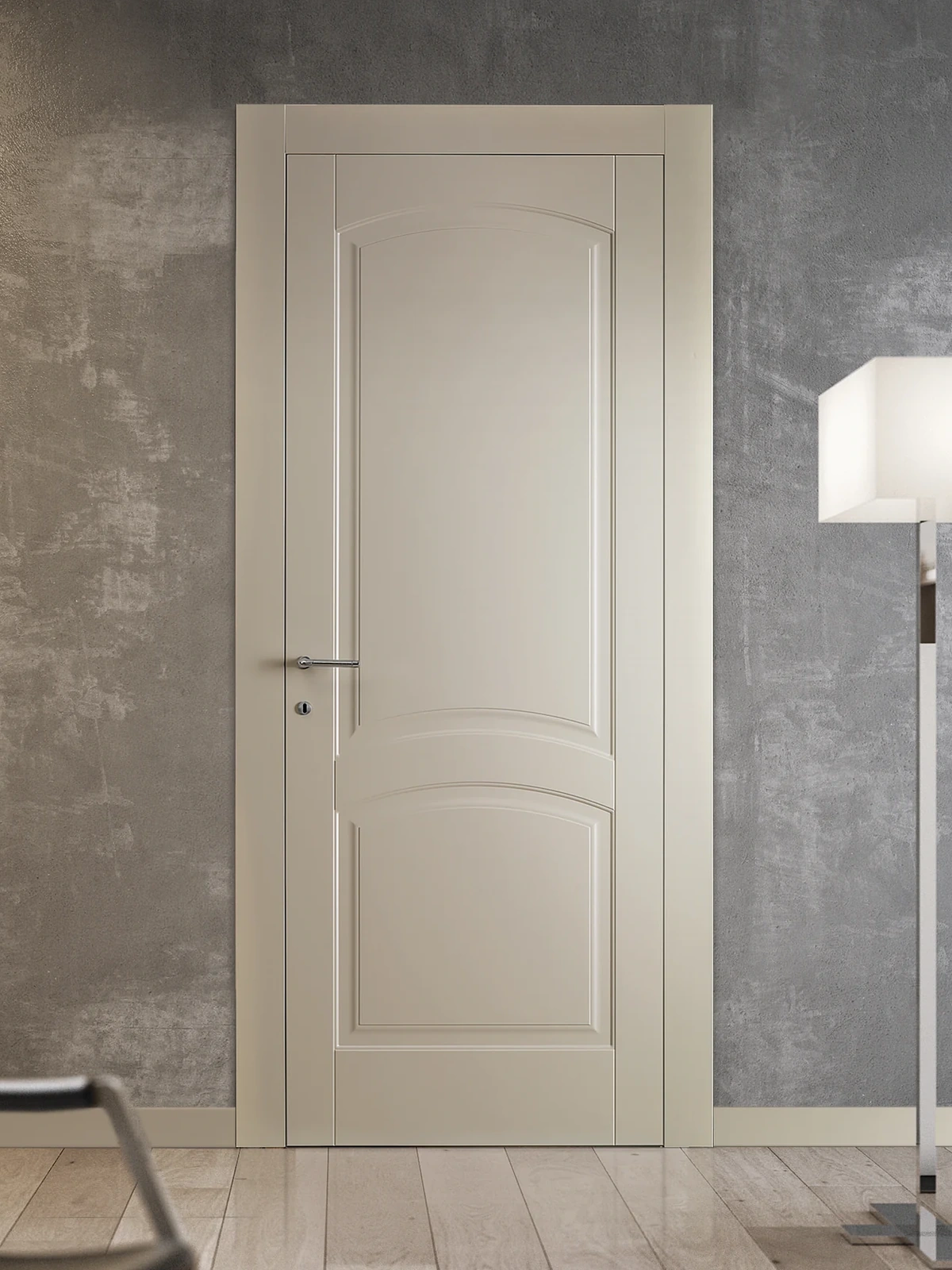 Bertolotto Panto Classica: cream lacquered door with curved panels