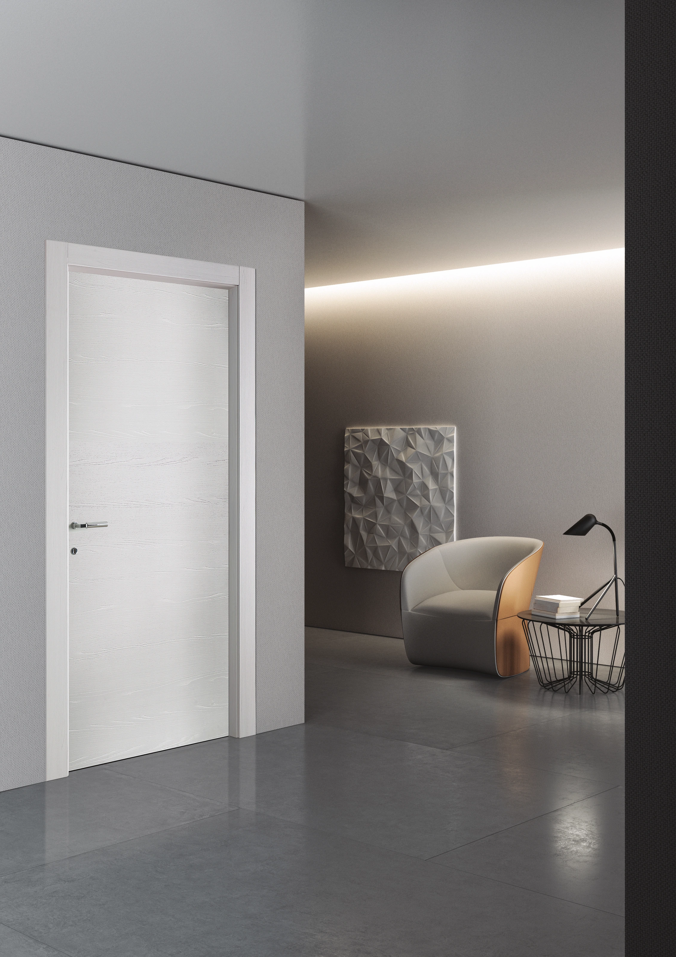 Bertolotto Grafite 111G: single white door in an interior