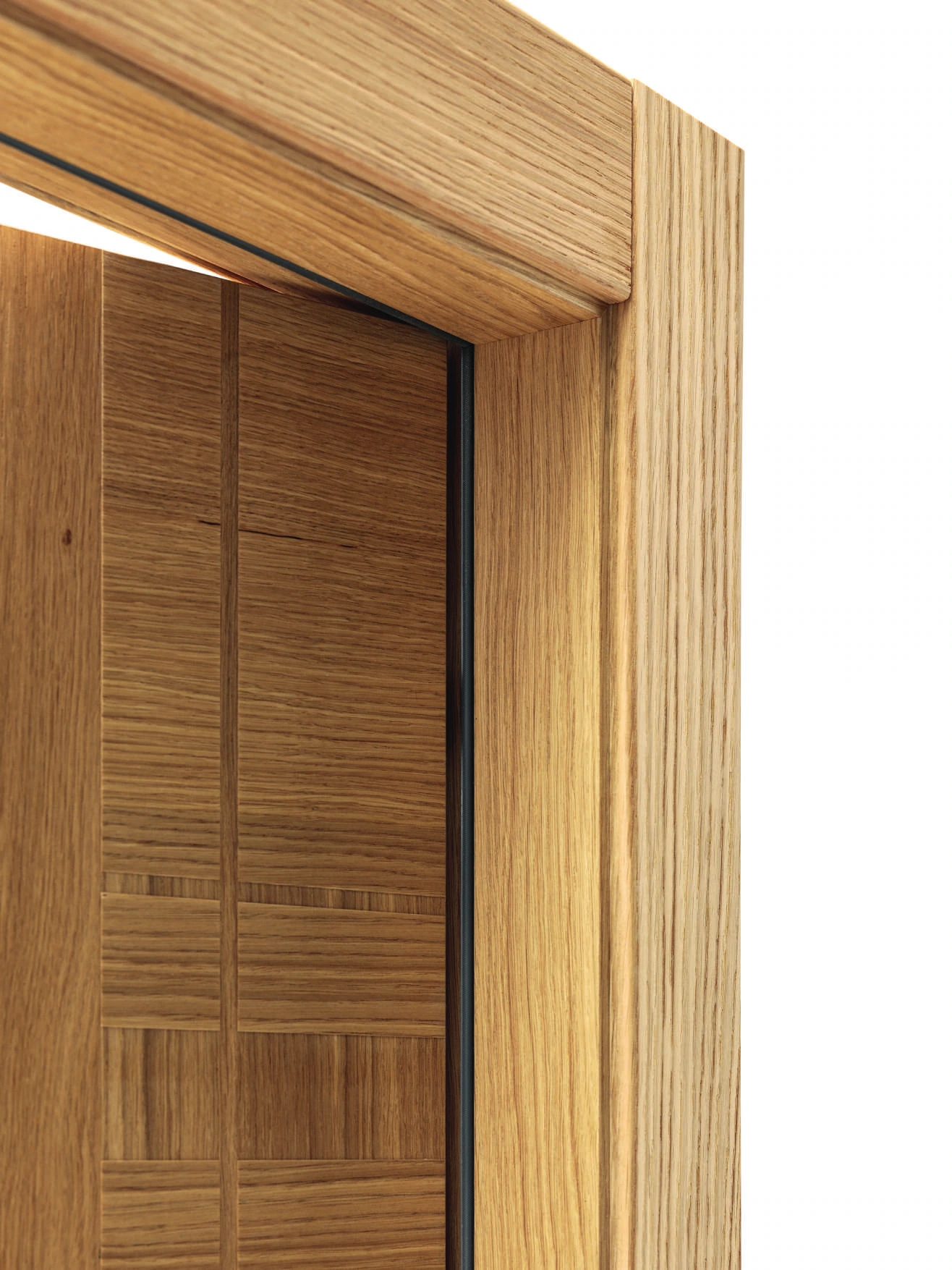 Bertolotto Intalya: grid-pattern oak frame head