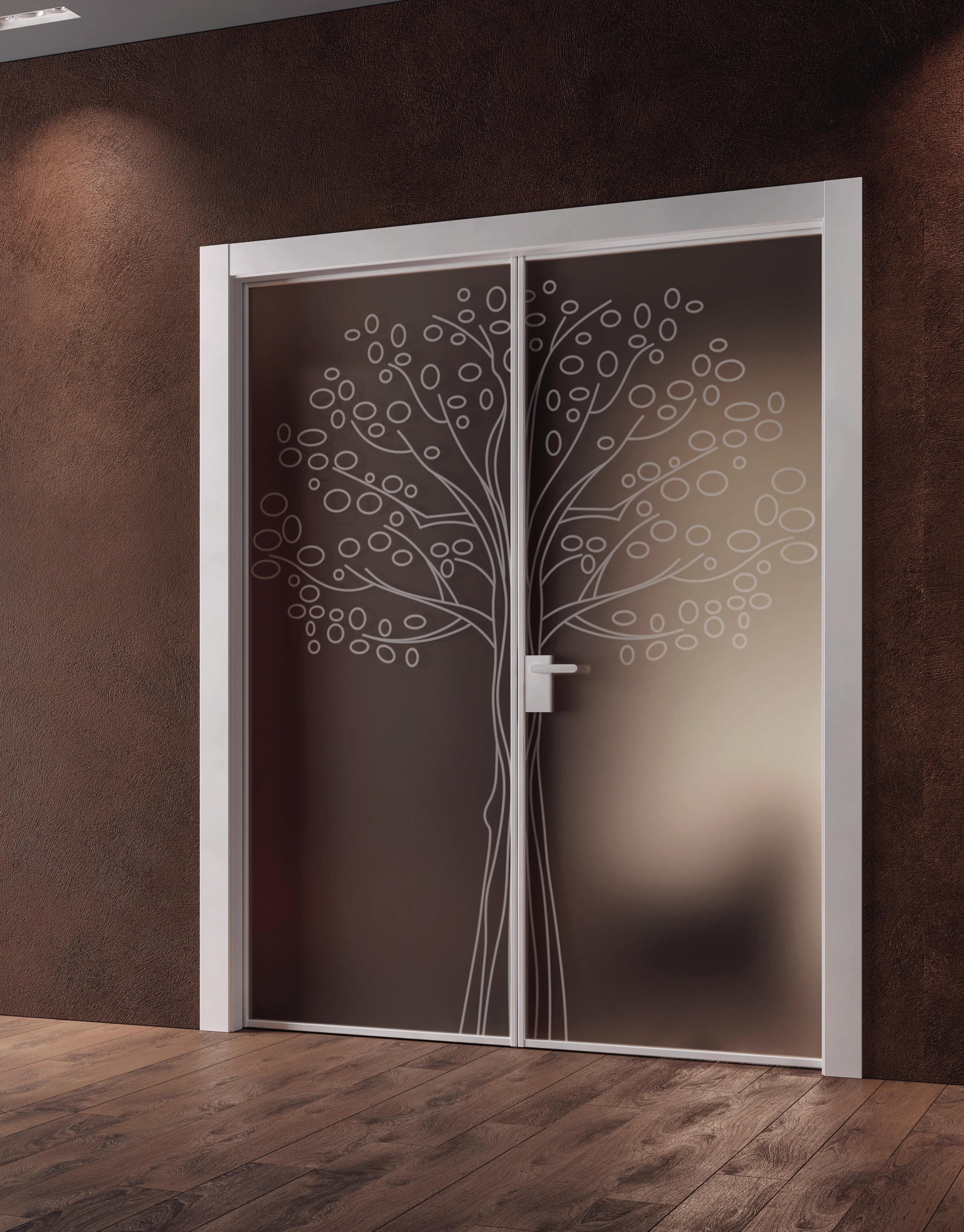 Bertolotto Natura: decorated double glass doors