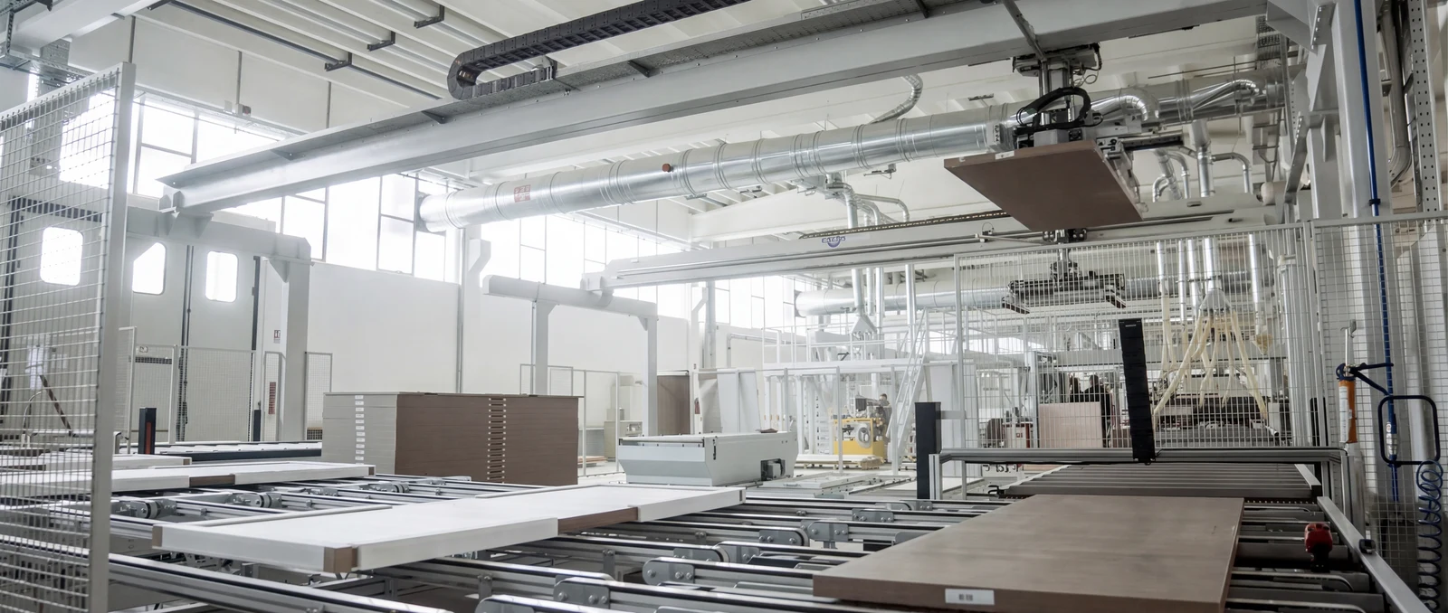Automated production equipment inside the Bertolotto factory.