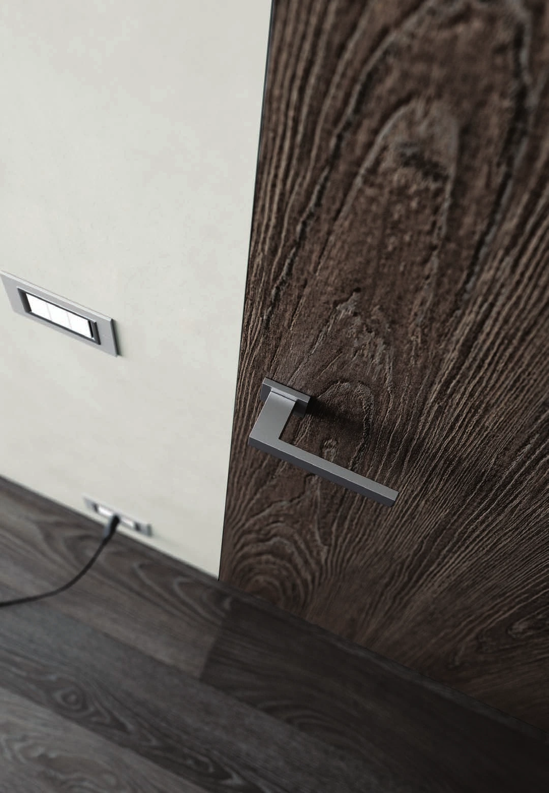 Bertolotto Materik 111M: dark textured door and handle