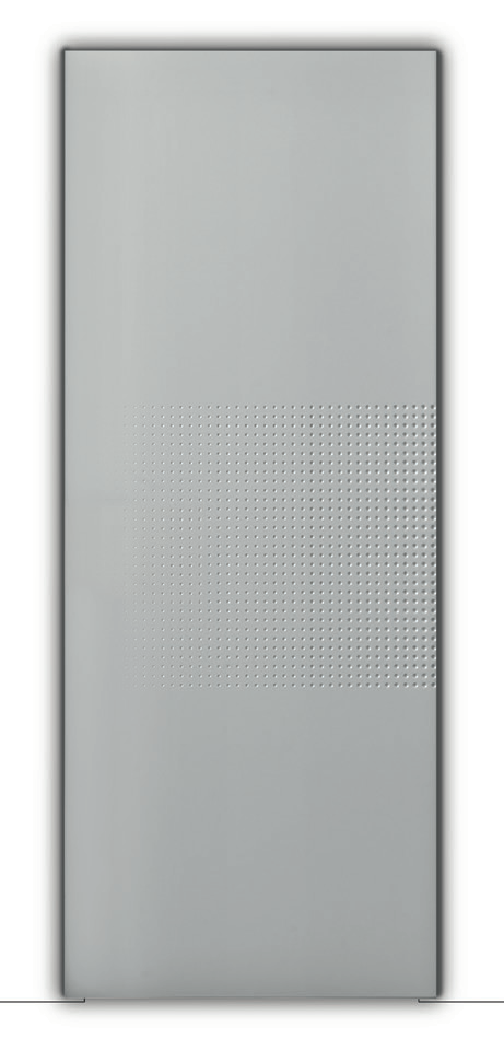 Concealed-frame hinged illustrated with a Millepunti door