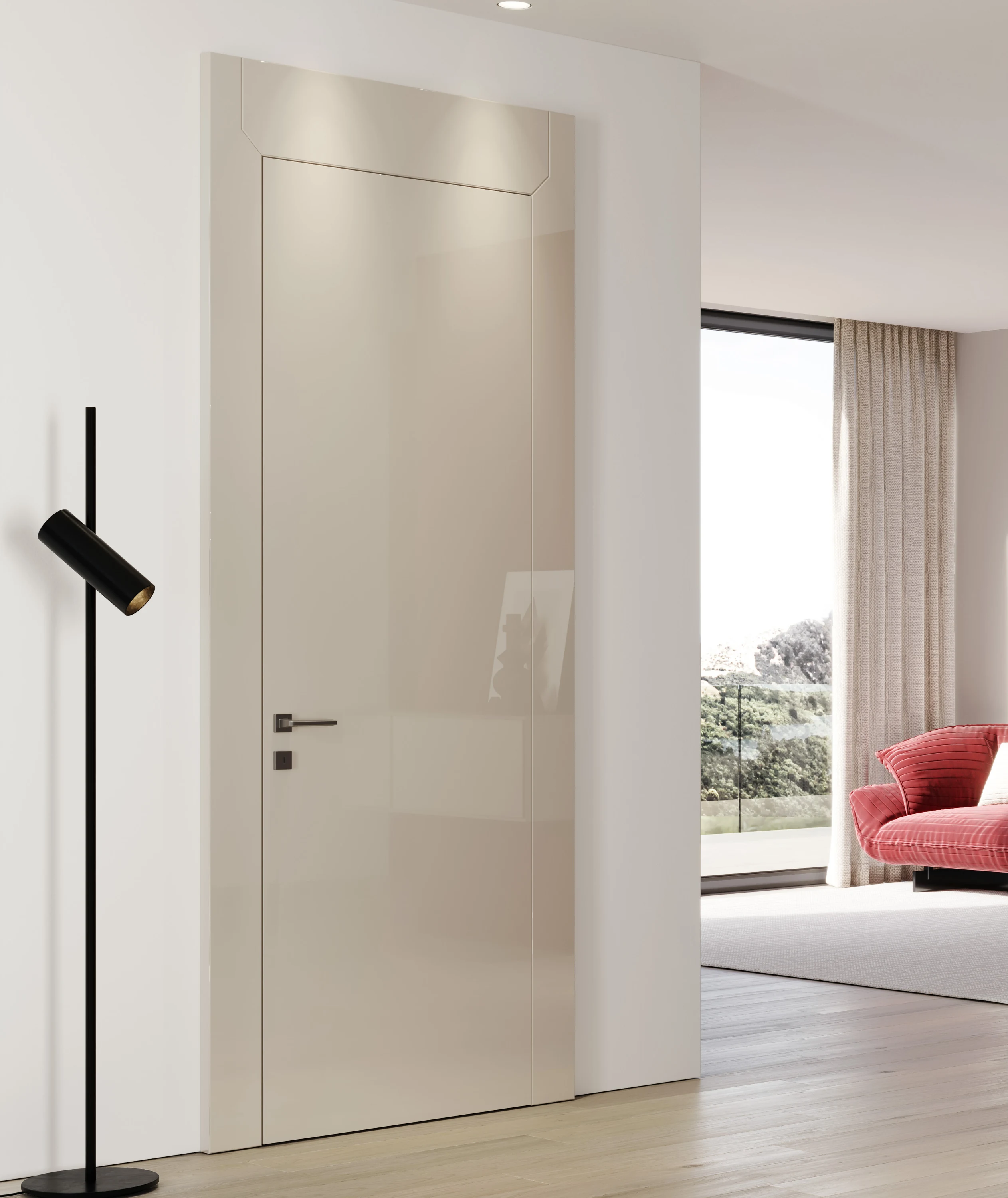 Bertolotto Aurea: pale lacquered door standing open