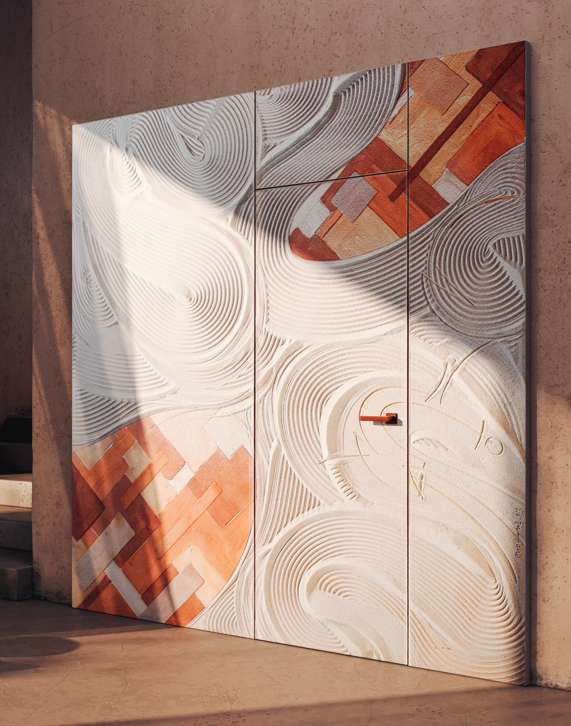 Bertolotto Casa Zen: white sculpted double doors