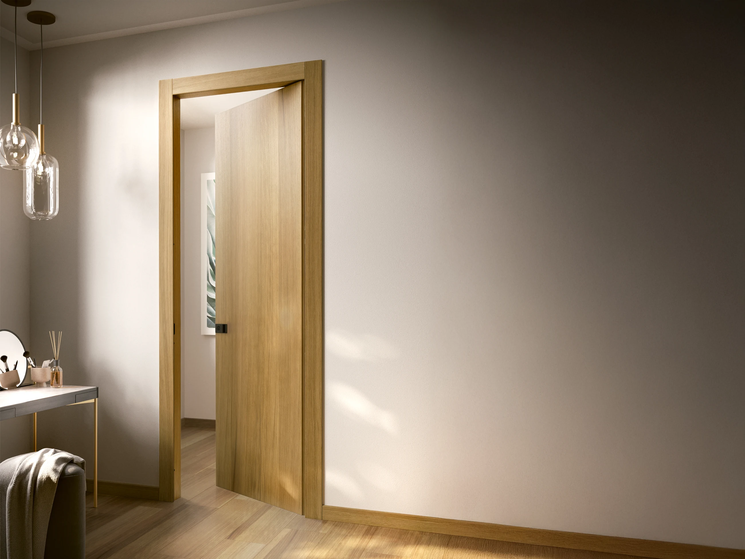 Bertolotto CL: oak veneer door standing open
