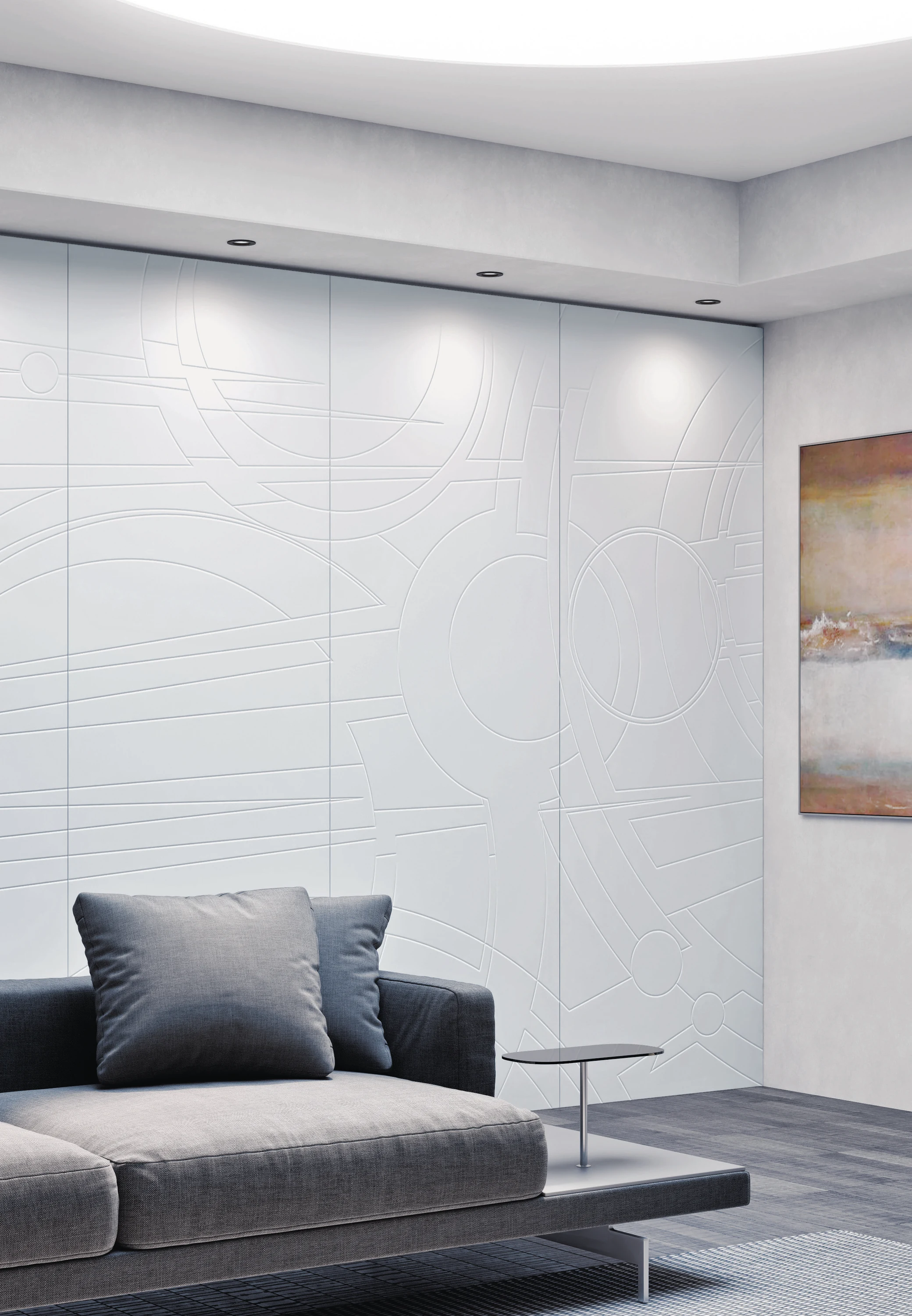 Bertolotto Costellazioni: white door and matching wall composition