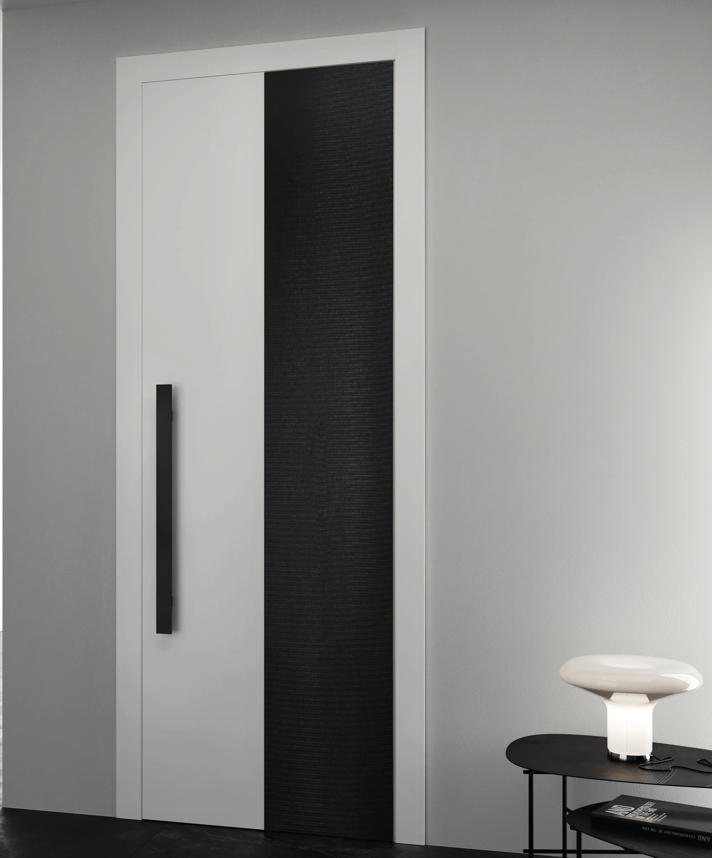 Bertolotto Fusion: door with a narrow dark ceramic insert