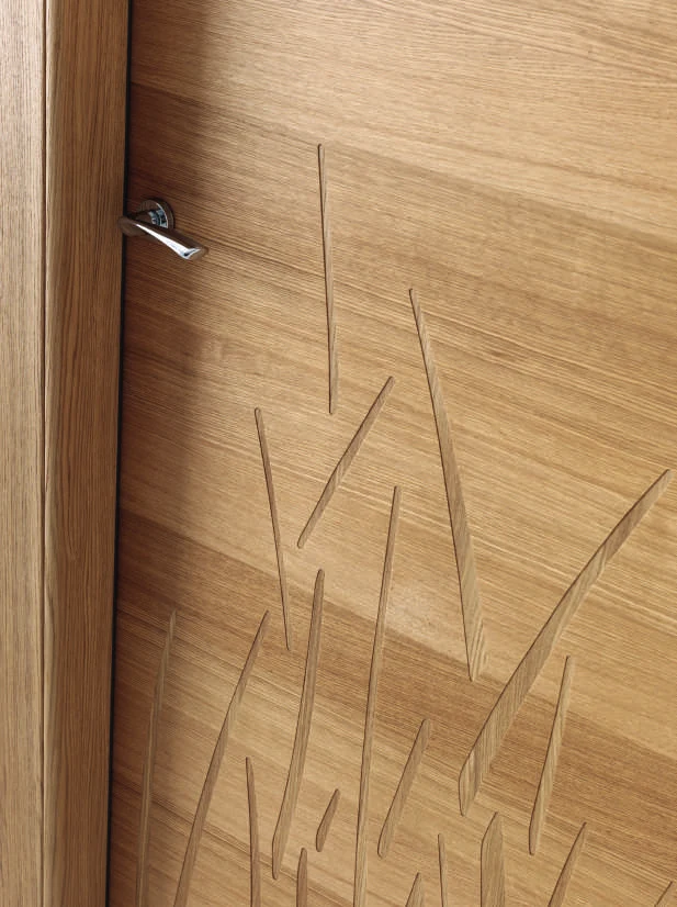 Bertolotto Intalya: close view of the carved Grass pattern