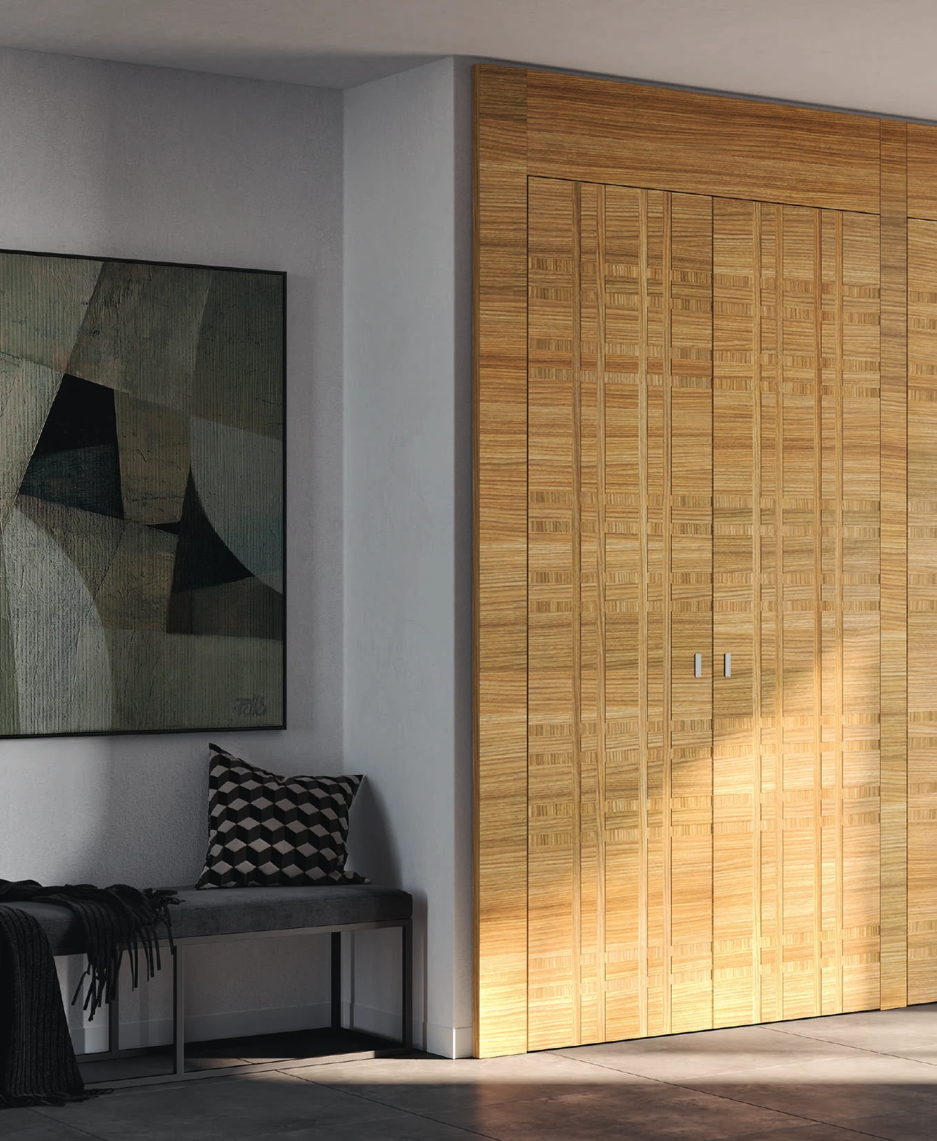 Bertolotto Intalya: carved oak boiserie composition