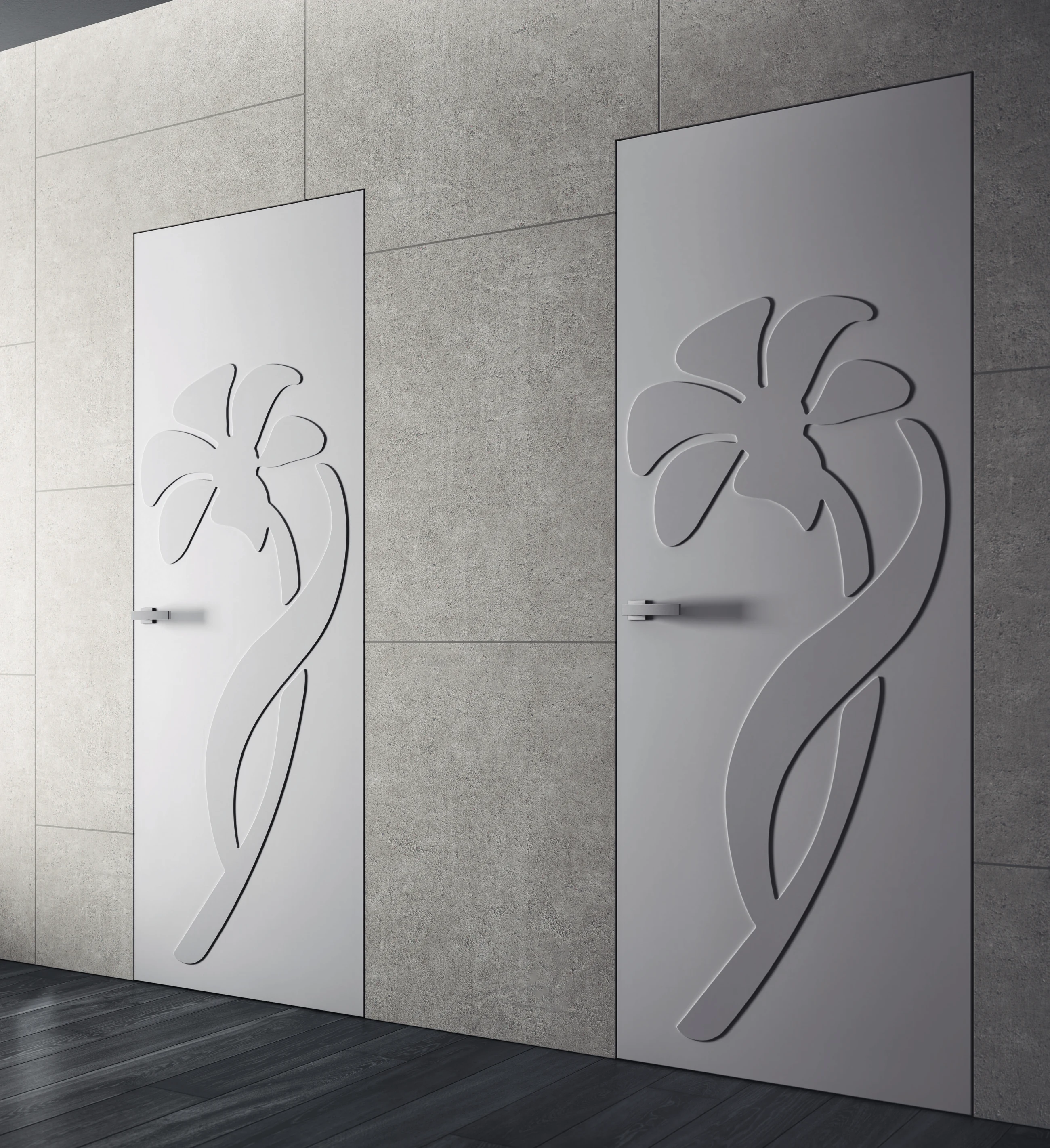 Bertolotto Natura: double doors with flower decoration