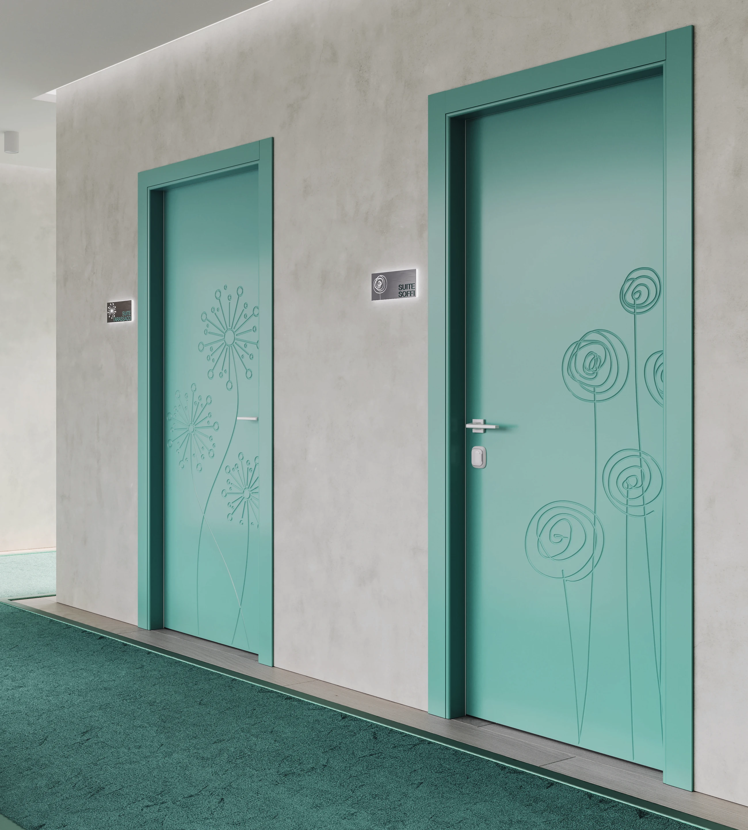 Bertolotto Natura: turquoise double doors