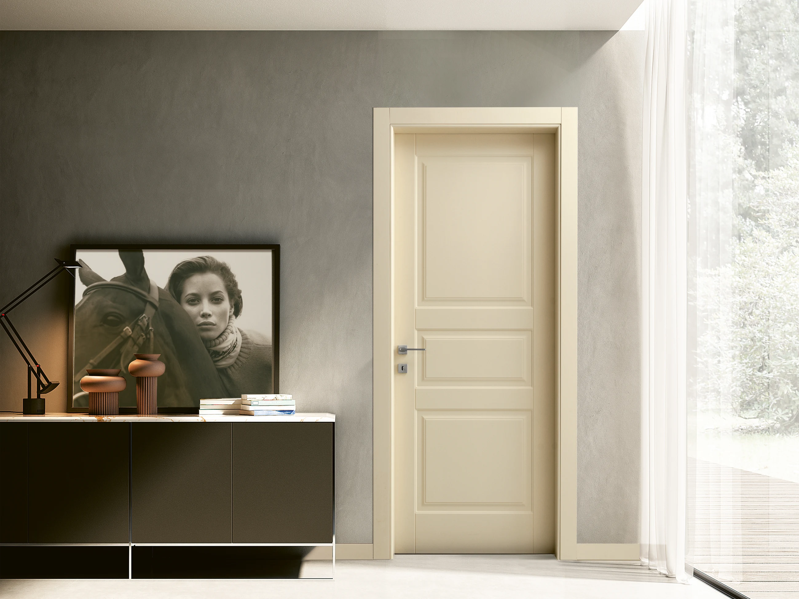 Bertolotto Panto Classica: pale lacquered door with stacked panels