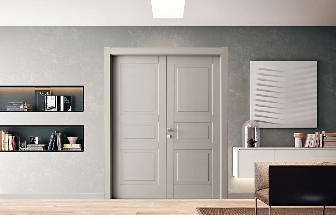 Bertolotto Panto Quadra: pair of panelled doors in an interior